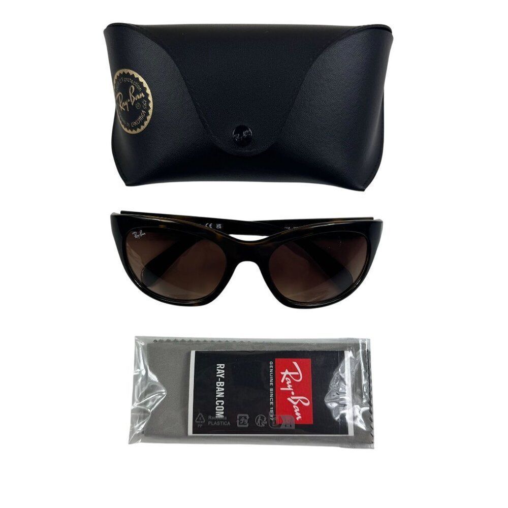 Ray Ban RB4216 Tortoise Shell Sunglasses Brown Gradient Polished Light Havana